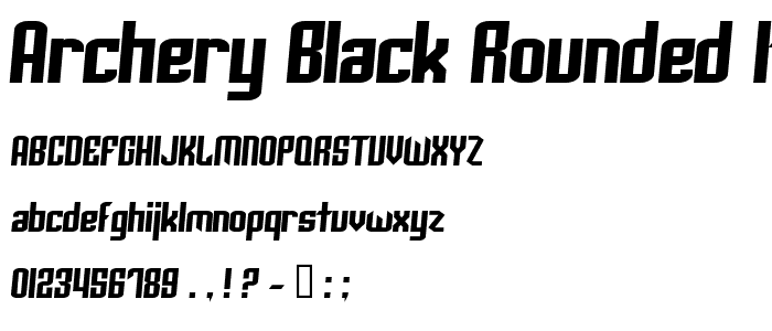 Archery Black Rounded Italic font